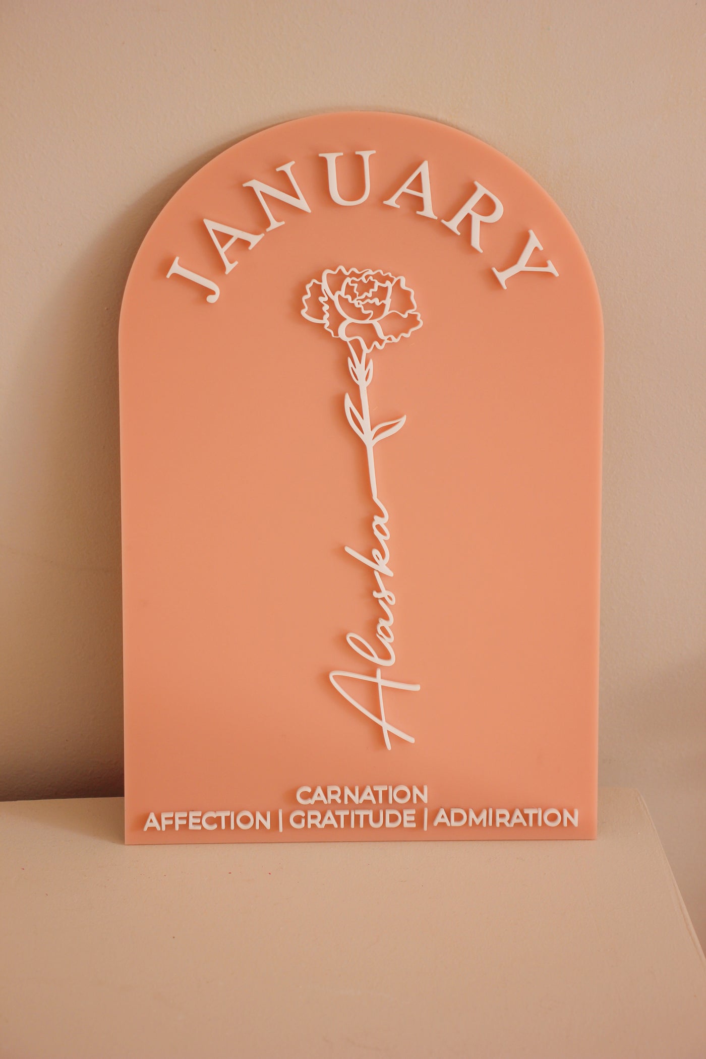 Birth flower plaques – Lumi and Co